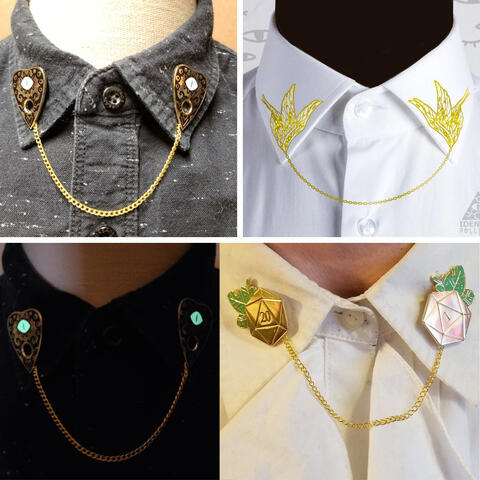 chained lapel pins