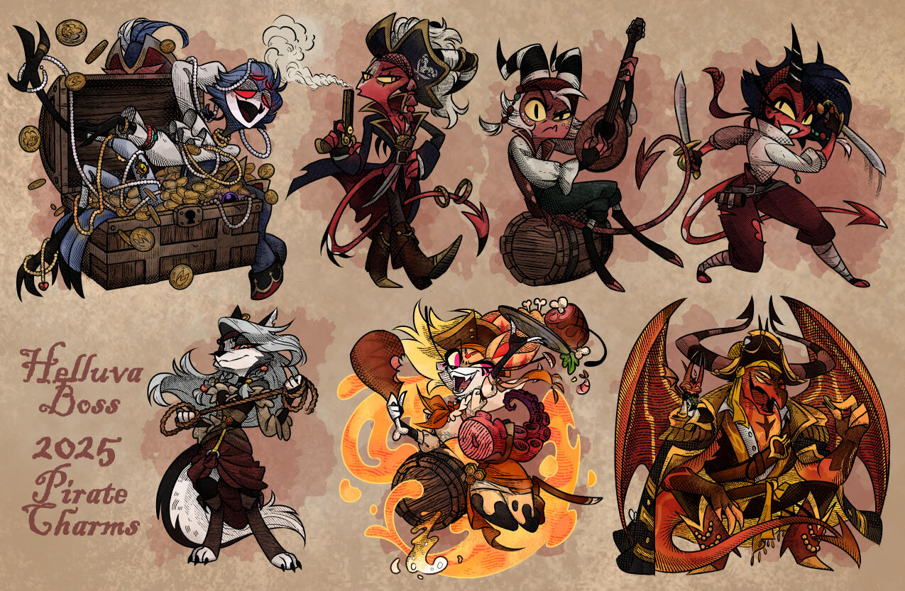 Helluva Boss 2025 pirate charms